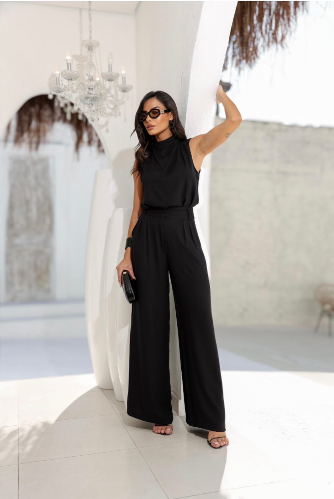 Pantalon Palazzo Negro