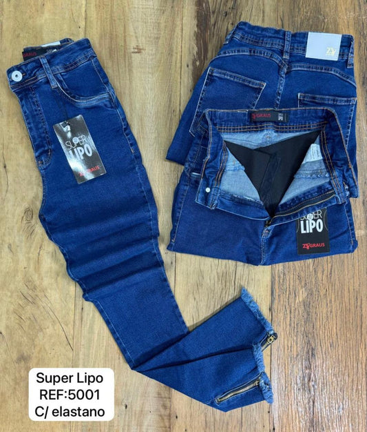 Jeans Azul con Faja Plus Size